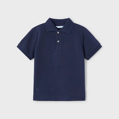 MAYORAL Поло тениска къс ръкав памук basic морско син цвят за мини момче Майорал