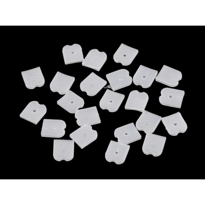 Silikonové koncovky na ploché, kovové a plastové kostice šíře 6; 8; 12 mm, střední, 5 (12 mm) transparent