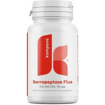 KOMPAVA - SERRAPEPTASE PLUS 250 000 SPU - proteolytický enzým 90 kapsúl