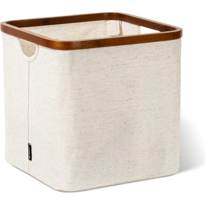 Bigso Кремава текстилна кутия за съхранение 30x30x30 cm Bamboo/Linen Cube - Bigso (6982S0601-99)