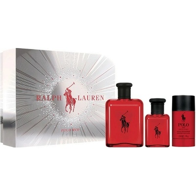 Ralph Lauren Polo Red - EDT 125 ml + EDT 40 ml + tuhý deodorant 75 ml