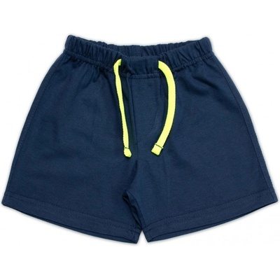 Mrofi chlapecké kraťasy Artur bavlna modré se žlutou šňůrkou