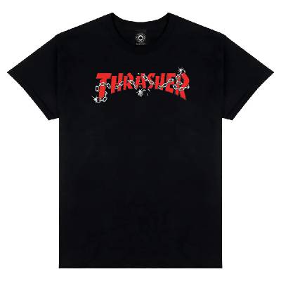 Тениска Thrasher Chains by daniel short sleeve T-shirt - Black (Black)