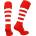 ATAK Sports Юношески чорапи ATAK Sports Hooped Socks Junior - Red/White