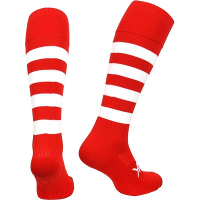 ATAK Sports Юношески чорапи ATAK Sports Hooped Socks Junior - Red/White