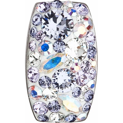 Pavona Strieborný prívesok s krištáľmi Swarovski fialový obdĺžnik 34194.3