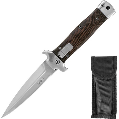 Vyskakovačka EDC knife wood