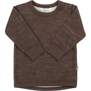 Joha Детски вълнен пуловер Joha Kid's Blouse with Long Sleeves Merino base layer - Dark Brown - размер 110 (704-6193-0316)