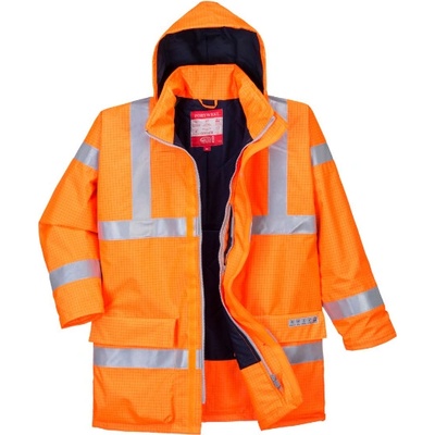 Portwest S778 Bizflame Rain Nehorľavá antistatická bunda oranžová