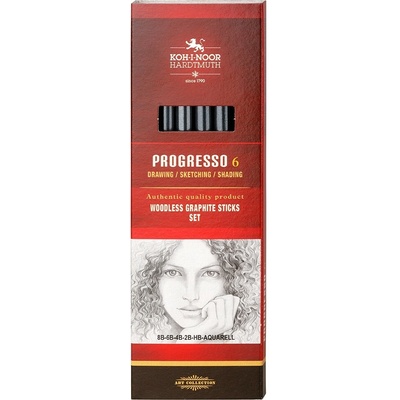 Koh-i-noor 8755 souprava pastelek v laku Progresso 6 ks
