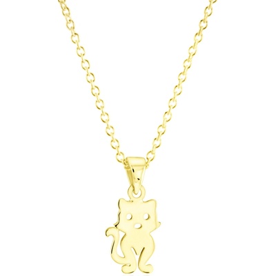 Gemmax Zlatý řetízek s kočičkou GLSYN-01037-36261