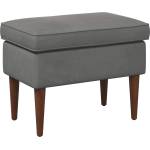 vidaXL Пуф за крака Тъмносиво 55 x 35 x 41 см Кадифе (42029996)