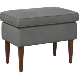 vidaXL Пуф за крака Тъмносиво 55 x 35 x 41 см Кадифе (42029996)