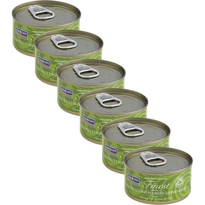 Fish4Dogs Fish4cats Най-добра риба тон и зелена мида 6 x 70 г