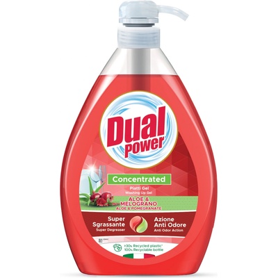 Dual Power profesionálny koncentrát na umývanie riadu s pumpičkou Aloe & Melograno 1 l