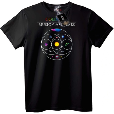 NOONEBRAND Тениска Coldplay Музика на Сферите - S, White