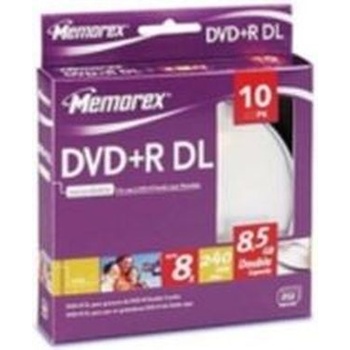 Memorex DVD+R 8.5GB, 4x, CakeBox, 10ks (43666)
