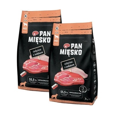 Pan Mięsko telecí s krůtím křupky XL 2 x 3 kg