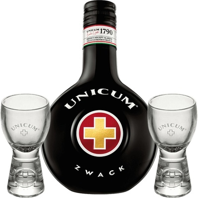 UNICUM ZWACK 40% 0,7 l (dárčekové balenie 2 poháre)