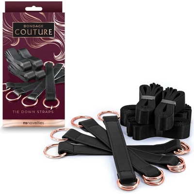 Ограничители за легло, луксозна изработка - Tie Down Straps Black (NSTOYS0941)