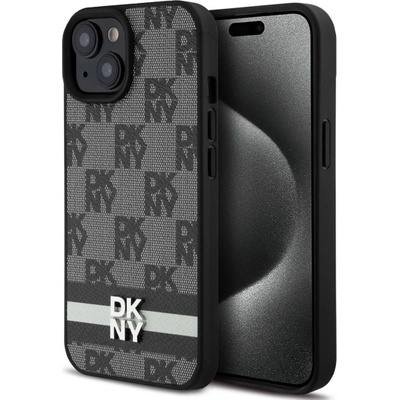 DKNY Калъф DKNY за iPhone 15, PU Leather Checkered Pattern and Stripe Case, DKHCP15SPCPTSSK (DKHCP15SPCPTSSK)