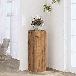 vidaXL Поставка за растения, дъб артизан, 33x33x100см, инженерно дърво (852959)