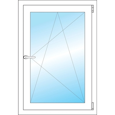 OKNA HNED Plastové okno 63x92 cm (630x920 mm) bílé otevíravé a sklopné pravé