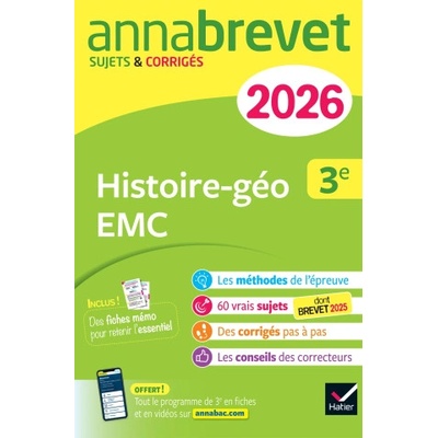 Annales du brevet 2026 - Annabrevet Histoire-géographie EMC 3e - Nouveau brevet