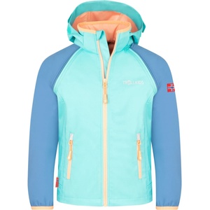 TROLLKIDS Детско софтшел яке Trollkids Kids Rondane Zip Off Jacket XT Softshell jacket - Aquamarine / Cornflower - размер 122 (EU) (703-2398-1416)