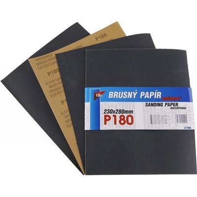 Papír brusný 230x280mm P180 10ks Waterproof