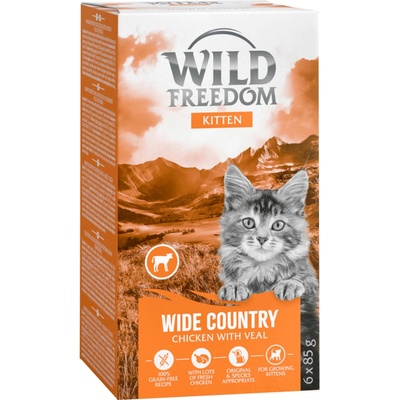Wild Freedom Kitten vanička Great Desert morčacie a kuracie 6 x 85 g