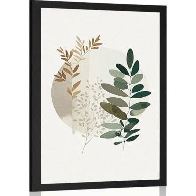 Plakát boho rostlinky - 40x60 black