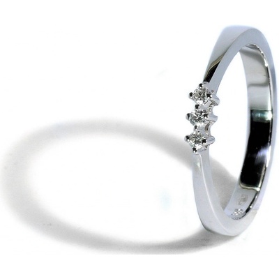 Blink-Blink Prsteň z bieleho zlata s troma diamantmi 1309BDG