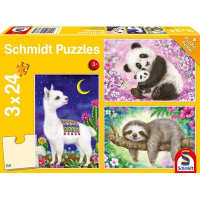 SCHMIDT Zvířátka 3 x 24 dílků