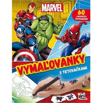 Vymaľovánky A4 s tetovačkami Marvel
