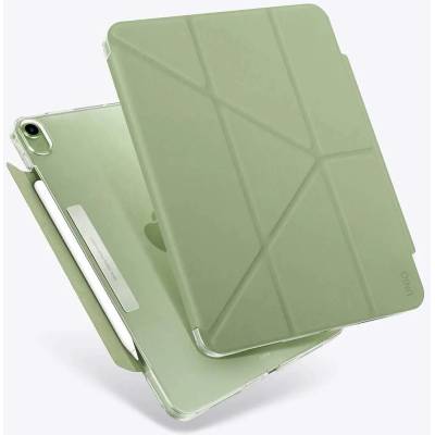 Uniq Camden Case - полиуретанов кейс с поставка и възможност за поставяне на Apple Pencil 2 за iPad Air 5 (2022), iPad Air 4 (2020) (зелен)