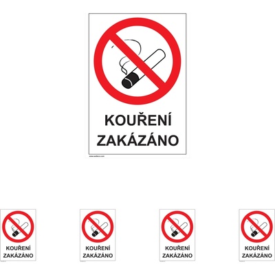 Walteco Fajčenie zakázané (reštaurácia) 148x210mm, formát A5, samolepka Množstvo: 5 ks , 20089BP1