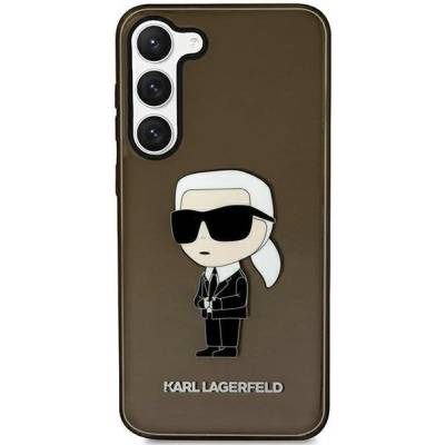 KARL LAGERFELD Кейс Karl Lagerfeld KLHCS23SHNIKTCK за Samsung Galaxy S23 S911, черен / черен, твърд, Ikonik Karl Lagerfeld (KF001554-0)