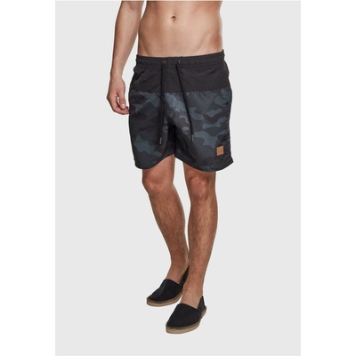 Urban Classics Men's Block Swimsuit Black/Camouflage šedé