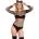 Мрежесто боди с дълги ръкави, черен цвят - Bodysuit Black M/L (LEGAV07692)