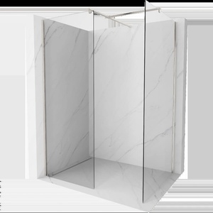Mexen Kioto душ кабина Walk-in 135 x 80 cm, прозрачна, четкан никел - 800-135-202-97-00-080 (800-135-202-97-00-080)
