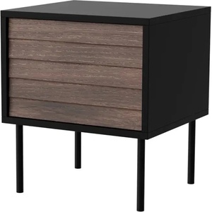 Cama meble Нощно шкафче, 2 бр. CORTINA 45x40x51 черно/орех (490316)