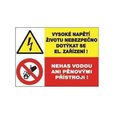 Vysoké napětí, životu nebezpečno dotýkat se el.zařízení