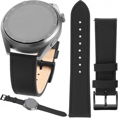 FIXED Leather Strap s šířkou 22mm čierny FIXLST-22MM-BK