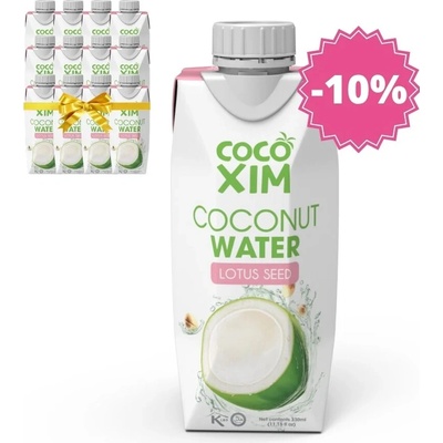 Cocoxim Kokosová voda lotosový květ 12 x 330 ml