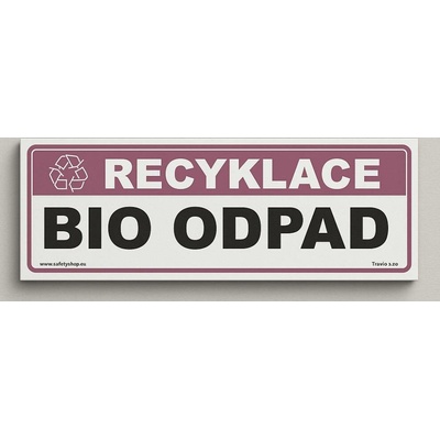 Traiva s.r.o OZNAČENÍ TŘÍDĚNÉHO ODPADU - Bio odpad Verze: Samolepka 290 x 100 mm tl. 0.1 mm - Kód: 14104