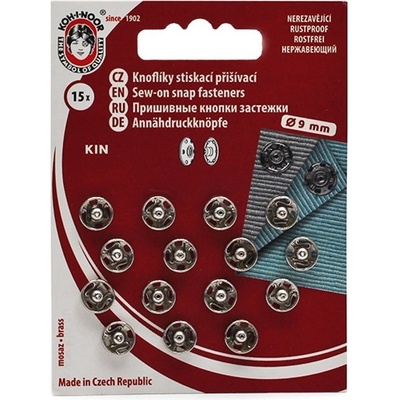 KIN Knoflíky stiskací patentky Ms průměr 9mm (vel. 1)