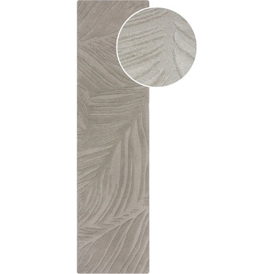 Flair Rugs Светлосив вълнен килим 60x230 cm Lino Leaf - Flair Rugs (503119373938)
