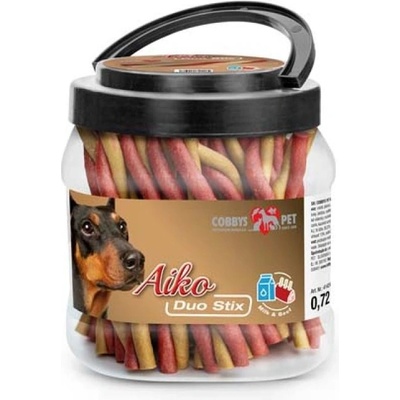 COBBYS PET AIKO Duo Stix 12 cm Mlieko+Hovädzina 45 ks
