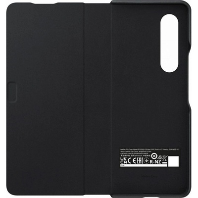 Samsung Оригинален Калъф Samsung Leather Flip Cover за Galaxy Z Fold 3 - Черен, EF-FF926LBE (8806092632950)
